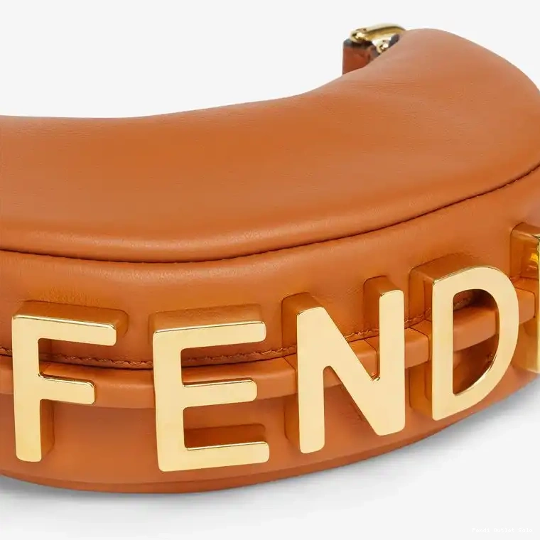 Affordable Calf Hobo Bag Fendi Brown In Fendigraphy Leather Nano 0702